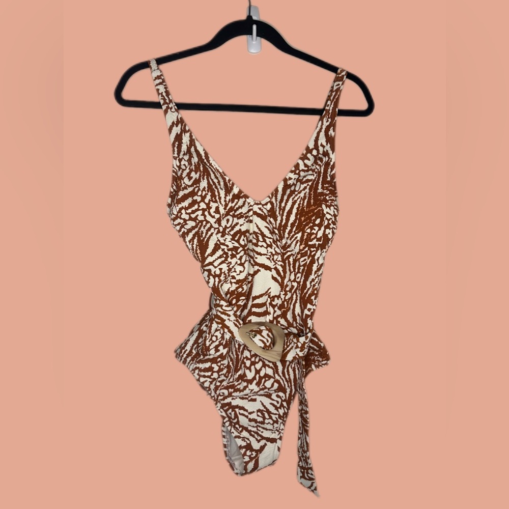 Time‎ and Tru Chic one piece swimsuit with belt